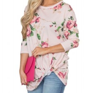Floral Knotted Top